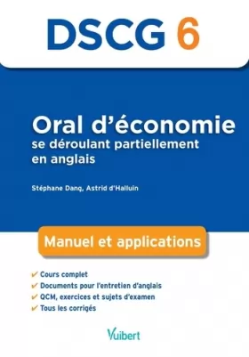 Couverture du produit · DSCG 6 Oral d'économie se déroulant partiellement en anglais: Manuel et applications