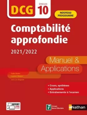 Couverture du produit · Comptabilité approfondie 2021/2022 - DCG 10 - Manuel et applications (10)