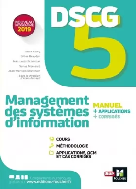 Couverture du produit · DSCG 5 - Management des systèmes d'information - Manuel et applications