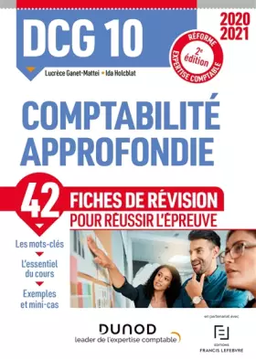 Couverture du produit · DCG 10 Comptabilité approfondie - Fiches de révision - 2020-2021 (2020-2021)