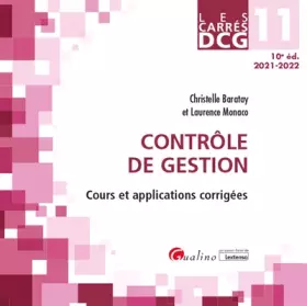 Couverture du produit · DCG 11 - Contrôle de gestion: Cours et applications corrigées (2021)