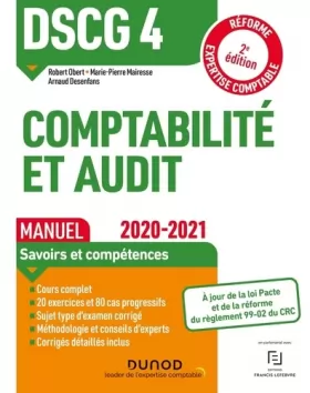 Couverture du produit · DSCG 4 Comptabilité et audit - Manuel - 2020-2021: Réforme Expertise comptable (2020-2021)
