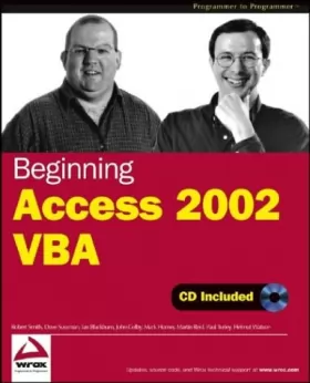 Couverture du produit · Beginning Access 2002 VBA