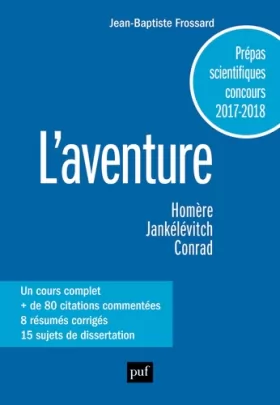 Couverture du produit · L'aventure, classes préparatoires scientifiques 2017/2018