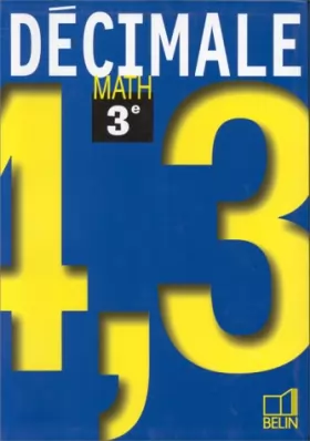 Couverture du produit · Math 3e - livre de l'élève