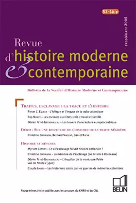 Couverture du produit · RHMC 52-4 bis: supplément 2005 N°52-4 bis