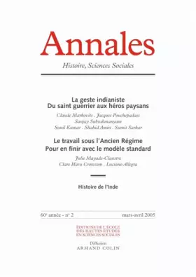 Couverture du produit · Annales Histoire, Sciences Sociales, N° 2, Mars-Avril 2006 :