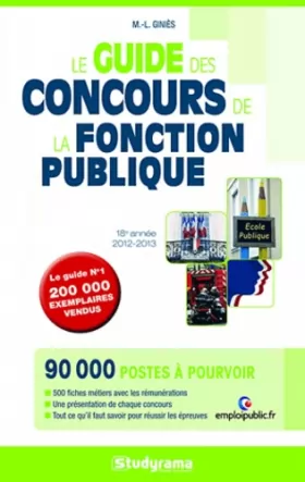 Couverture du produit · Le guide des concours de la fonction publique 2012-2013