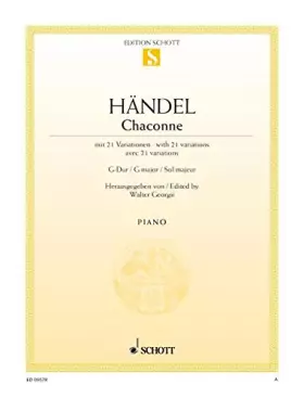 Couverture du produit · Chaconne Sol mineur: avec 21 variations. piano.