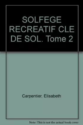 Couverture du produit · Solfège récréatif n° 2 clé de sol