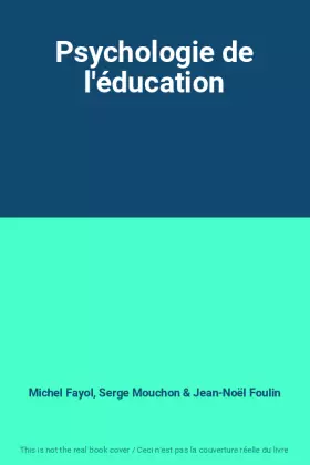 Couverture du produit · Psychologie de l'éducation
