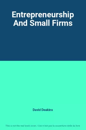 Couverture du produit · Entrepreneurship And Small Firms