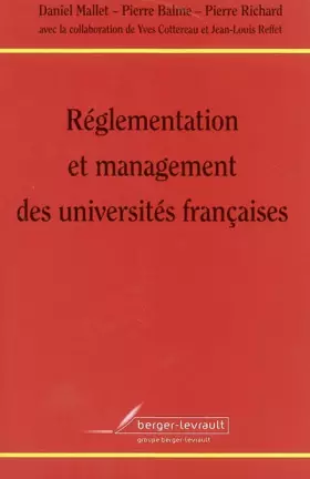 Couverture du produit · Réglementation et management des universités françaises