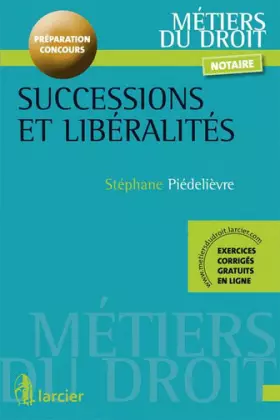Couverture du produit · Successions et libéralités