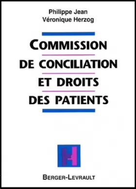 Couverture du produit · Commission de conciliation et droit des patients