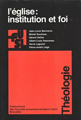 Couverture du produit · L'Eglise : institution et foi, 1979