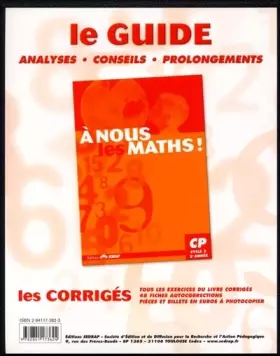 Couverture du produit · nous les maths ! CP CP (Le classeur-guide)