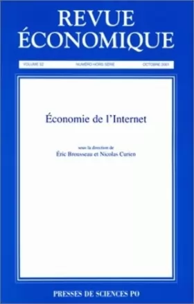 Couverture du produit · Revue économique, volume 52 : Economie de l'internet