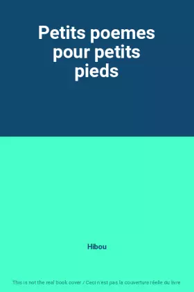 Couverture du produit · Petits poemes pour petits pieds