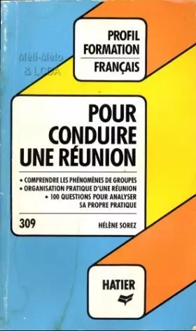 Couverture du produit · Pour conduire une réunion