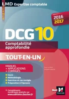 Couverture du produit · DCG 10 - Comptabilité approfondie - Manuel - Millésime 2016-2017