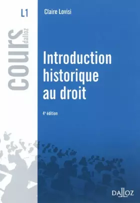 Couverture du produit · Introduction historique au droit - 4e éd.: Cours