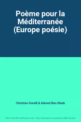Couverture du produit · Poème pour la Méditerranée (Europe poésie)