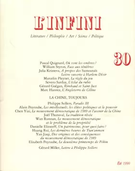 Couverture du produit · L'Infini, numéro 30