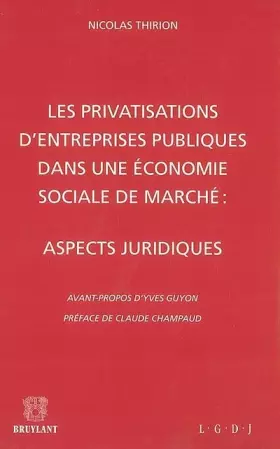 Couverture du produit · Les privatisations d'entreprises publiques
