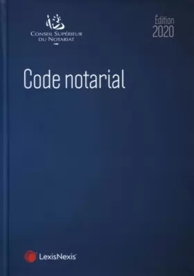 Couverture du produit · Code notarial 2020