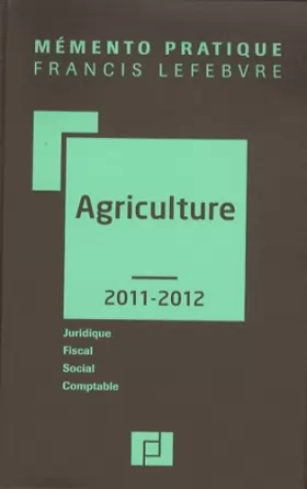 Couverture du produit · MEMENTO AGRICULTURE 2011-2012