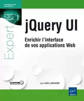 Couverture du produit · jQuery UI - Enrichir l'interface de vos applications Web