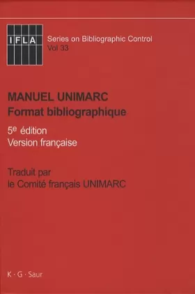 Couverture du produit · Manuel Unimarc. Format Bibliographique