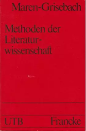Couverture du produit · Methoden der Literaturwissenschaft (Uni-Taschenbuc
