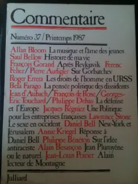 Couverture du produit · Commentaire n° 37 - Printemps 1987