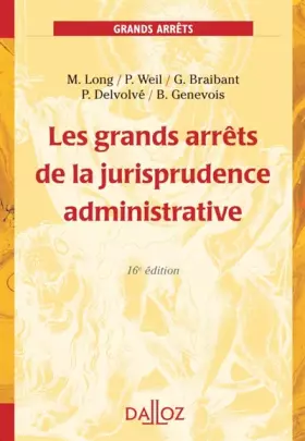 Couverture du produit · Les grands arrêts de la jurisprudence administrative