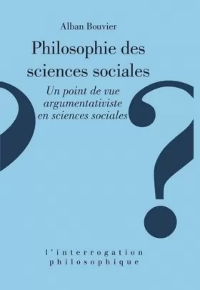 Couverture du produit · Philosophie des sciences sociales, 1ère édition