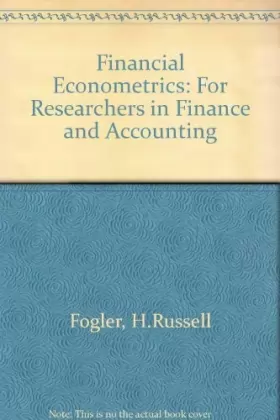 Couverture du produit · Financial Econometrics for Researchers in Finance and Accounting
