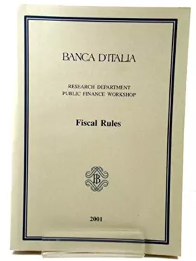 Couverture du produit · Banca d'Italia: Research Department, Public Finance Workshop: Fiscal Rules
