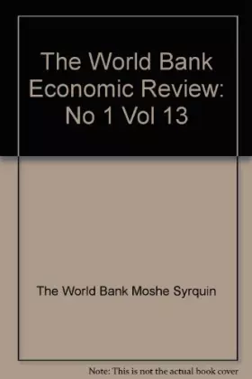 Couverture du produit · The World Bank Economic Review: No 1 Vol 13