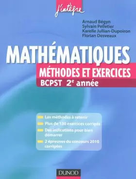 Couverture du produit · Mathématiques Méthodes et Exercices BCSPT 2e année