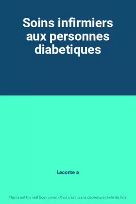 Couverture du produit · Soins infirmiers aux personnes diabetiques