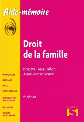 Couverture du produit · Droit de la famille - 9e ed.