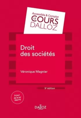 Couverture du produit · Droit des sociétés - 9e ed.