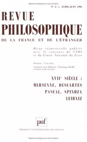Couverture du produit · Rev.philosophique 1995 n.2 t.120