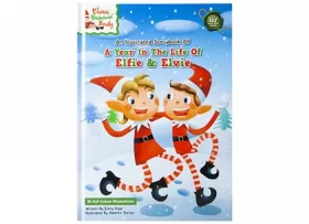 Couverture du produit · Toyland Elves Behavin' Badly Livre de Noël relié - Une année dans la Vie d'Elfie et Elvie - Cadeaux de Noël
