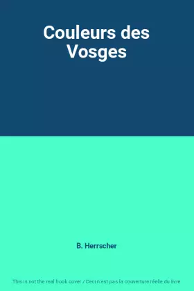 Couverture du produit · Couleurs des Vosges