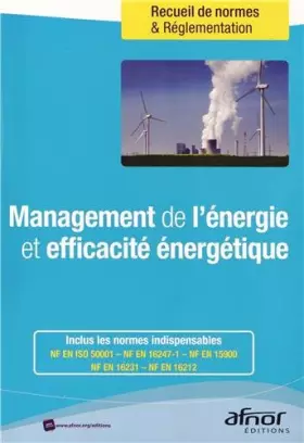 Couverture du produit · Management de l'énergie et efficacité énergétique