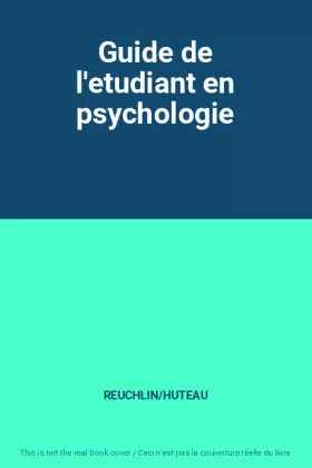 Couverture du produit · Guide de l'etudiant en psychologie