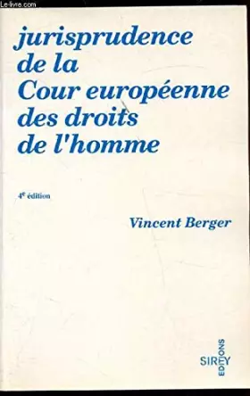 Couverture du produit · Jurisprudence de la Cour européenne des droits de l'homme